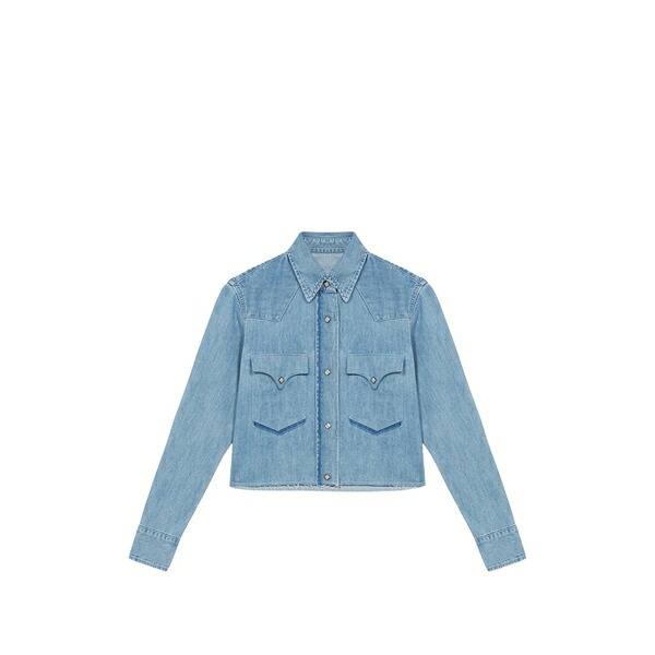 フォルテラ レディース シャツ トップス Caracas flap-pocket shirt Blue｜asty
