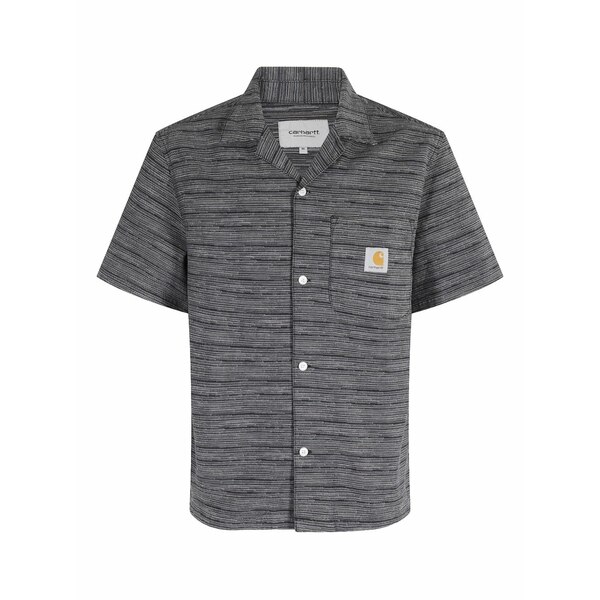 鉄道車両ハート型 メンズ プルオーバー トップス Gellar short-sleeve shirt Black