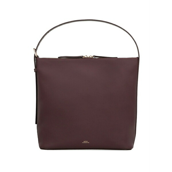 アーペーセー レディース ショルダーバッグ 御徒面子 Vera zip-top leather shoulder bag Brown