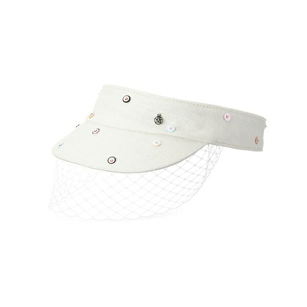 メゾンミッシェル  レディース 鳥打ち帽 付属物 New abby veil visor White