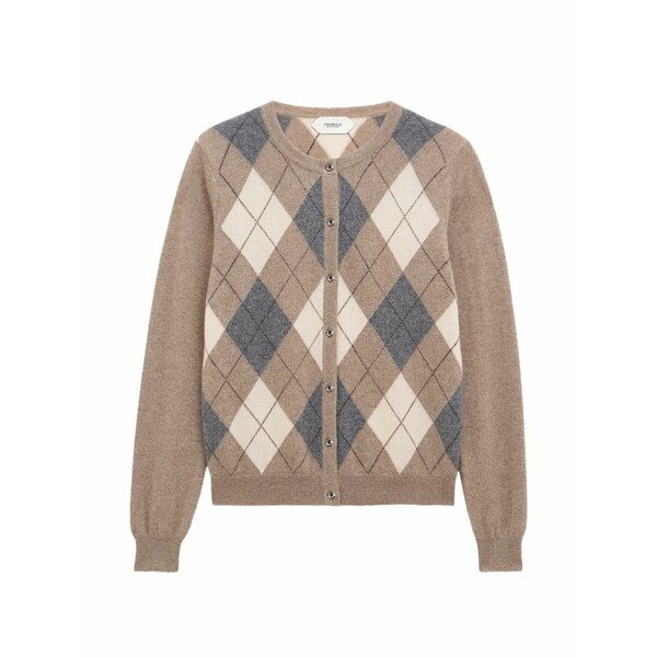 プリングル オブ スコットランド レディース ジレー アウター Argyle crew-neck cardigan Neutrals