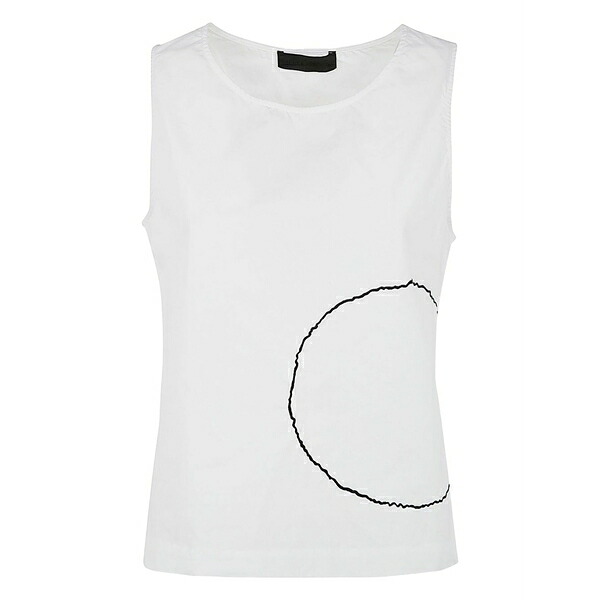 マリアカルデララ レディース カットソー トップス Circle-print top White｜asty 55,680円