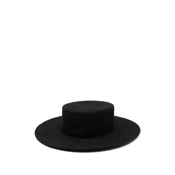 ラスランバジンスキー レディース 鳥打ち帽 付属物 Logo-detail hat Black