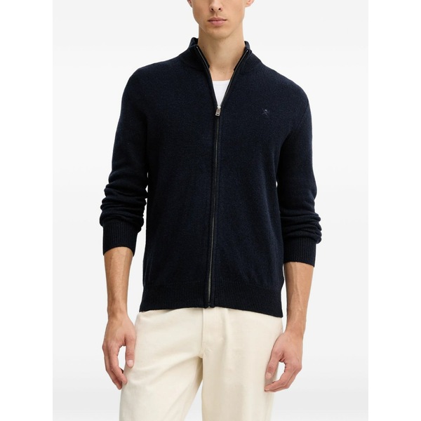 ハケット メンズ ジレー アウター Zip-up cardigan Blue