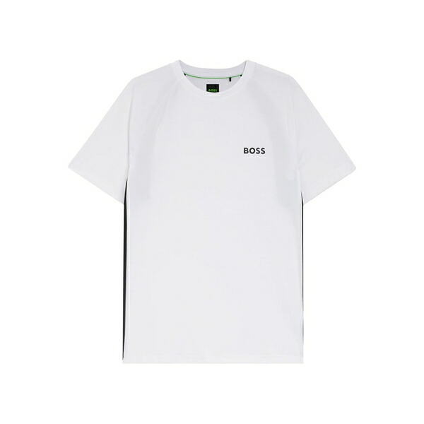 主任者 メンズ プルオーバー トップス Side-striped t-shirt White
