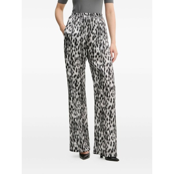 シルビアンヒーチ レディース カジュアルパンツ ボトムス Animal-print trousers White|asty