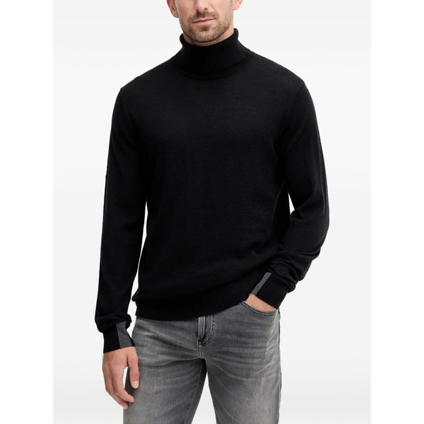 モス モッシュ メンズ 編み物\u0026プルオーバー アウター Adam roll-neck sweater Black