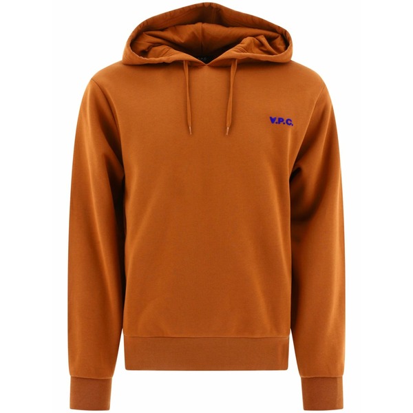 アーペーセー メンズ パーカー・スウェットシャツ アウター Vpc-print cotton hoodie Orange｜asty