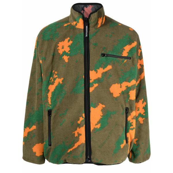 ビリオネアボーイズクラブ メンズ 上衣＆上衣 アウター Camouflage-pattern reversible jacket Green メンズファッション-コート・ジャケット