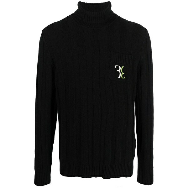 ビリオネア メンズ ニット&セーター アウター Double b turtleneck knitted jumper Black|asty