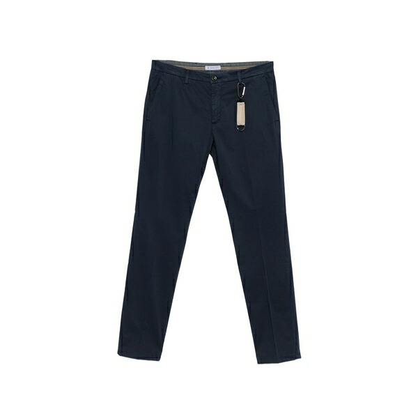 マニュエル リッツ メンズ カジュアルパンツ ボトムス Logo-patch belt-loop trousers Blue｜asty