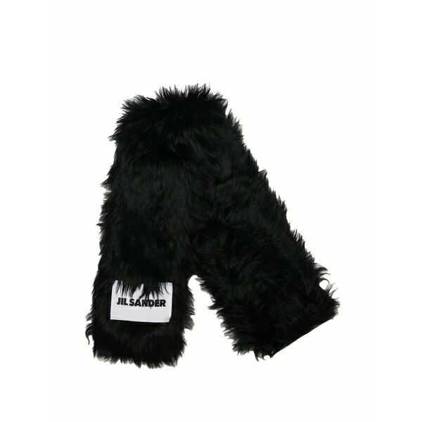 ジル・サンダー レディース えり巻き・袈裟・えり巻き 付属物 Label scarf Black