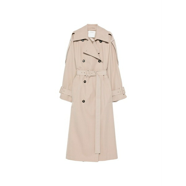 運動競技マックス レディース 厚地の外套 アウター Spxgocce belted double-breasted trench coat Neutrals