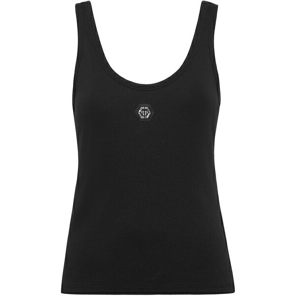 フィリップ飾り気の無い レディース プルオーバー トップス Jersey top Black
