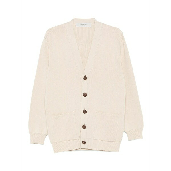 ゴールデングース レディース カーディガン アウター Ribbed v-neck cardigan Neutrals｜asty