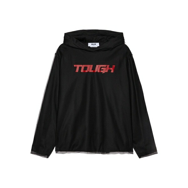 エムエスジイエム レディース パーカー・スウェットシャツ アウター Long-sleeve hoodie Black