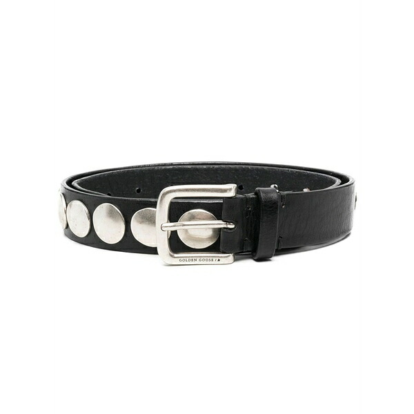 ゴールデングース メンズ 胴締め 佩び物  trinidad leather studded belt Black