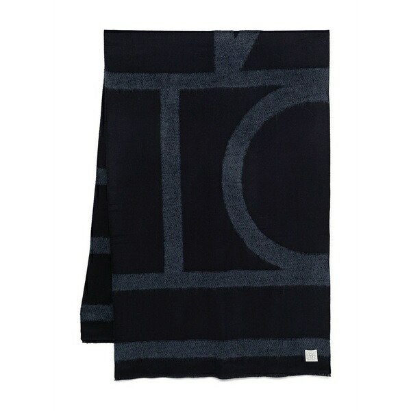 トーテム レディース えり巻き・袈裟・えり巻き 付属物 Monogram-print scarf Blue