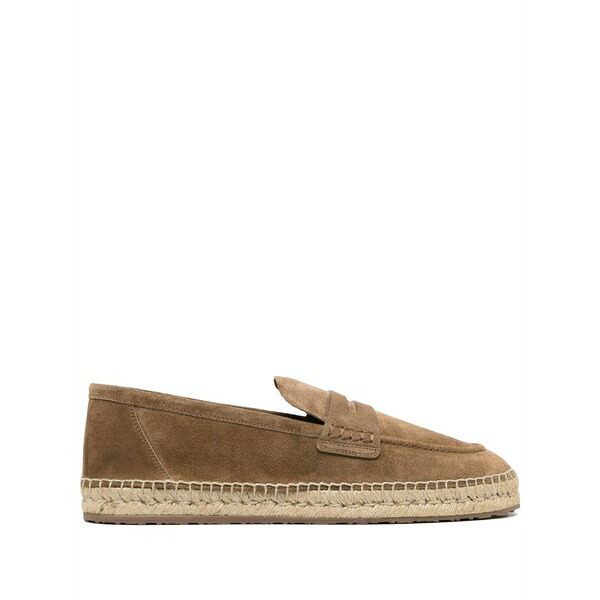 ジャンヴィト ロッシ メンズ サンダル シューズ Round-toe suede espadrilles Brown