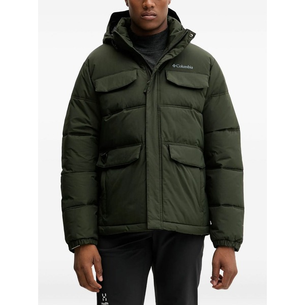 コロンビア メンズ ジャケット＆ブルゾン アウター Logo-print padded jacket Green｜asty