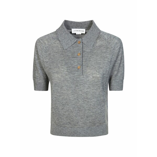 ヴィクトリア ベッカム レディース スポーツシャツ トップス Button polo top Grey