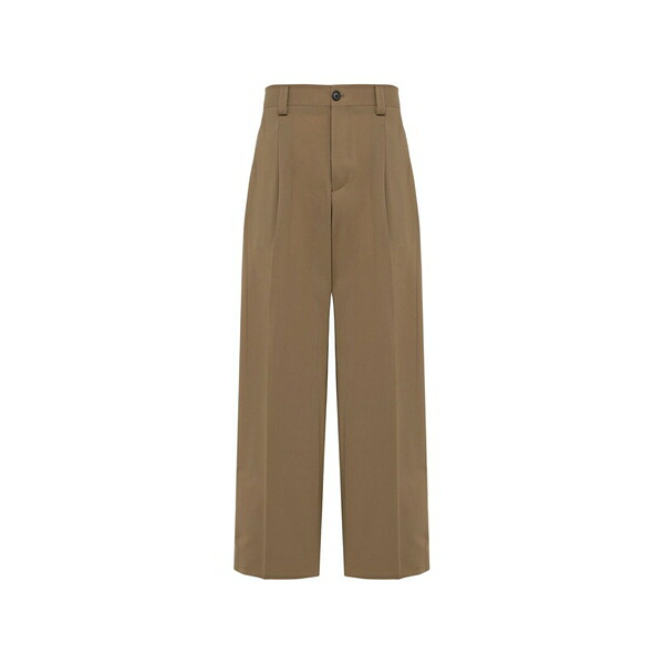 ラネウス メンズ カジュアルパンツ ボトムス Button-fastening flap-pocket trousers Brown｜asty