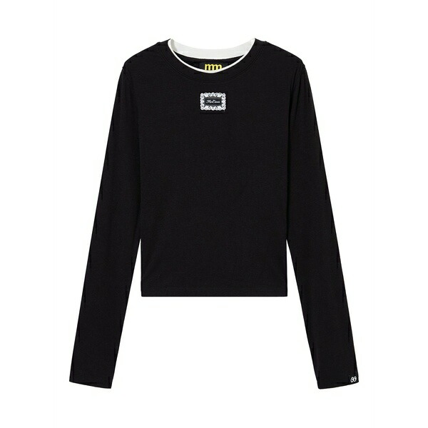 ミニ皮膚軟化剤 レディース プルオーバー トップス Long-sleeve top Black