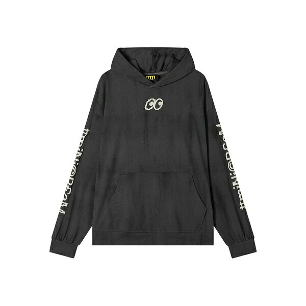 ミニ皮膚軟化剤 レディース パーカー・スウェットシャツ アウター Eye-embellished sleeve-print hoodie Grey