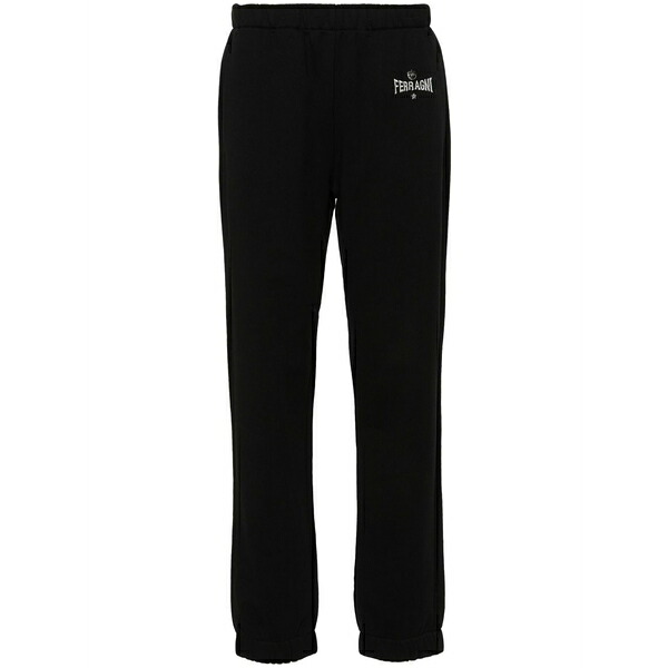 シアラフェラーニ レディース カジュアルパンツ ボトムス Embroidered-logo track pants Black|asty