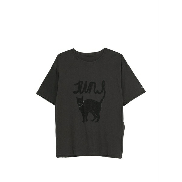 ジュン・ジー レディース Tシャツ トップス Cat-print t-shirt Grey|asty