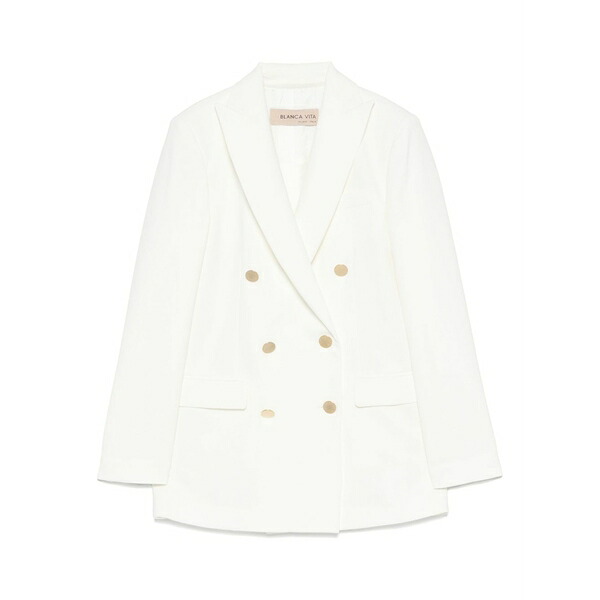 ブランカ ヴィータ レディース 上衣＆上衣 アウター Double-breasted blazer White