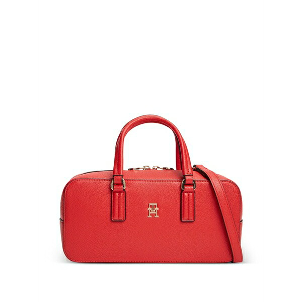 トミー ヒルフィガー レディース トートバッグ バッグ Logo-plaque top-handle shoulder bag Red|asty