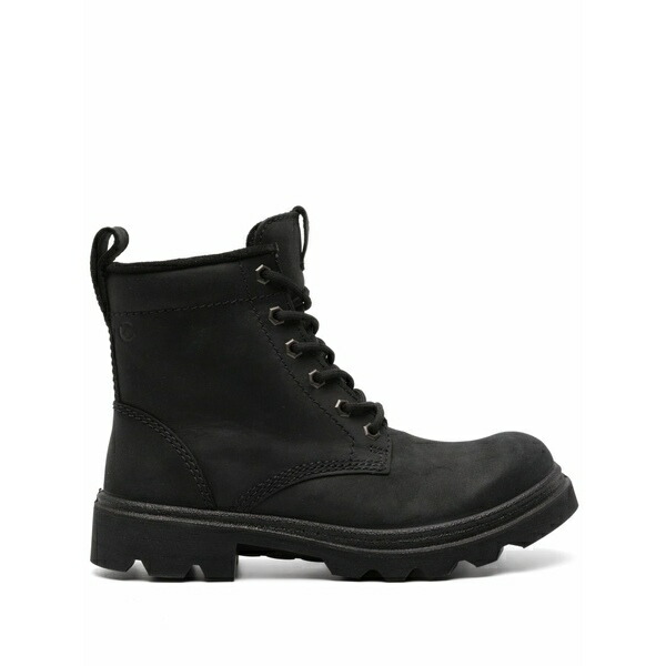 残響音 レディース ブーツ シューズ Grainer lace-up suede boots Black