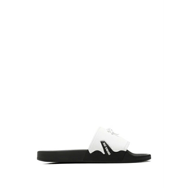 ラフ・シモンズ メンズ サンダル シューズ Astra logo-embellished slides White