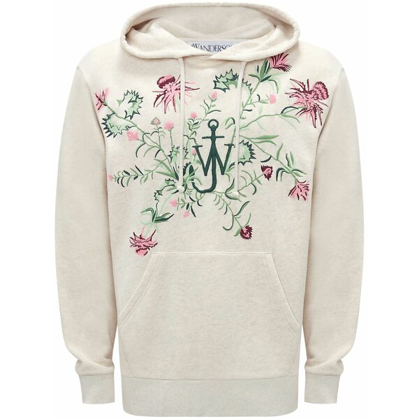 J.W.アンダーソン メンズ パーカー・スウェットシャツ アウター X pol anglada embroidered hoodie Neutrals|asty