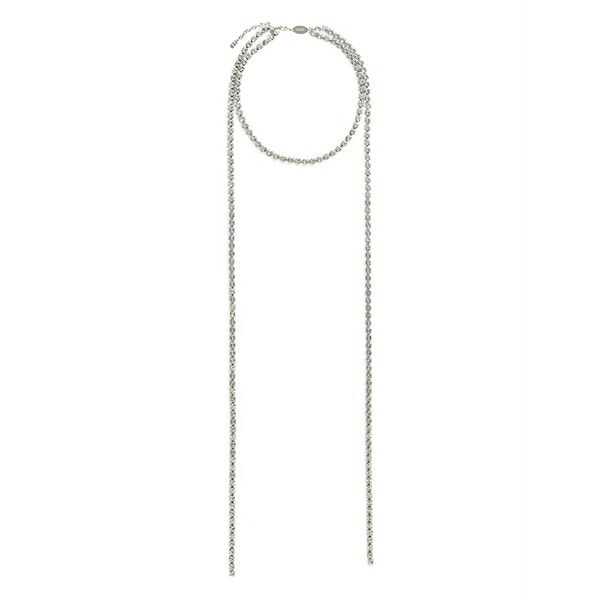 ディースクエアード メンズ 首飾り・チョー鉄道車両 付属物 City nights crystal-embellished necklace Silver