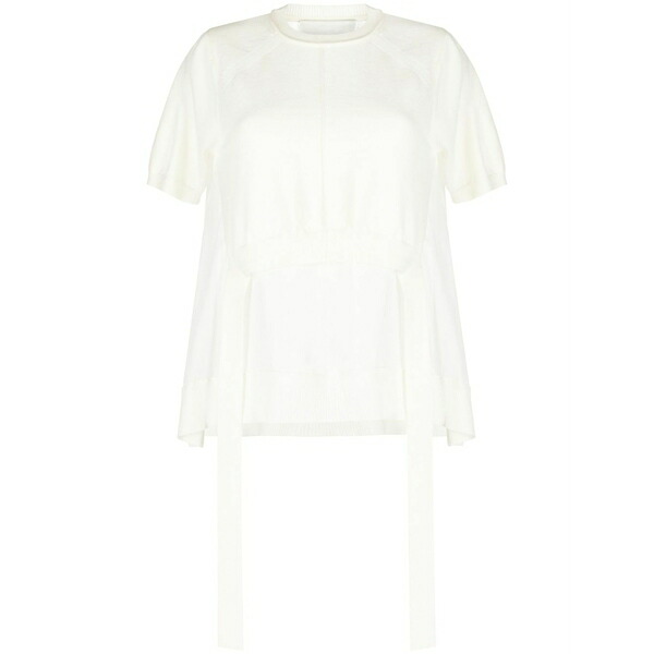スリーワンフィリップリム レディース 編み物\u0026スウェーター アウター Semi-sheer panelled knitted top White
