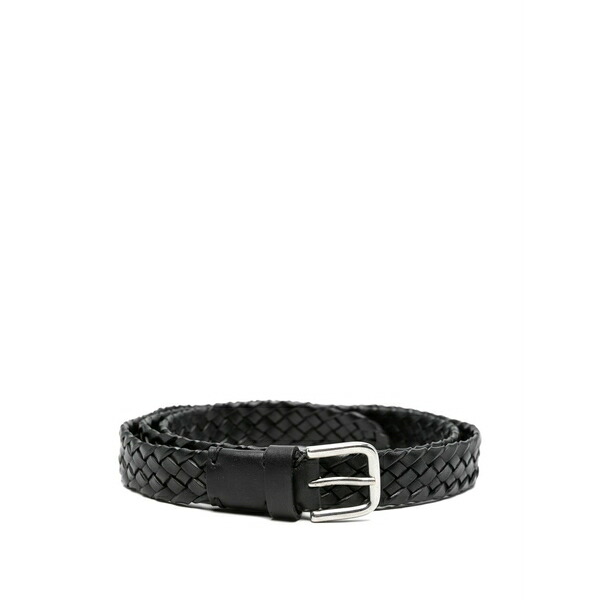 パロッシュ レディース 三尺帯 付属物 Braided leather belt Black