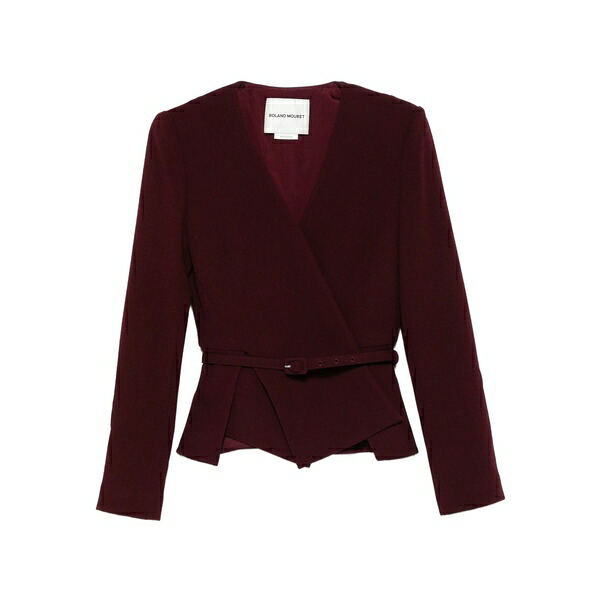 ローラン・ムレ レディース 上衣＆上衣 アウター Belted wrap jacket Red