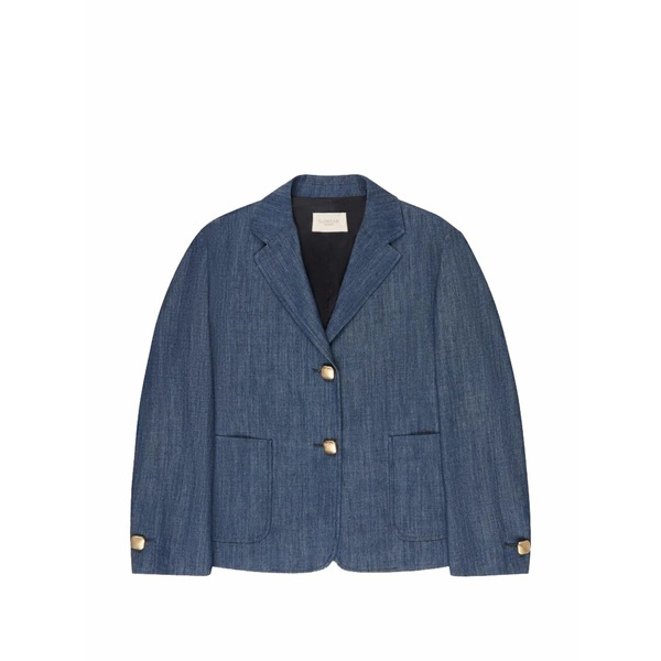モンテドーロ レディース 上衣＆上衣 アウター Boxy-fit denim jacket Blue