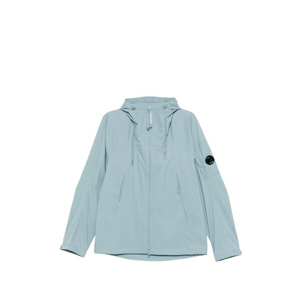 シーピーカンパニー メンズ 上衣＆上衣 アウター Hooded zipped jacket Blue