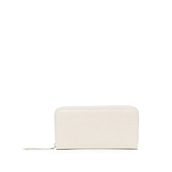 マルタンマルジェラ レディース 金入れ 付属物 Four-stitch zip-around wallet White