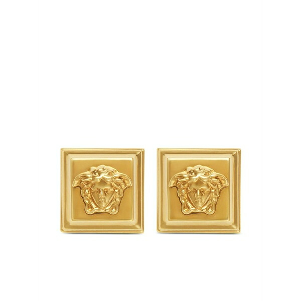 ヴェルサーチ メンズ ピアス・イヤリング 付属物 Medusa square earrings Gold