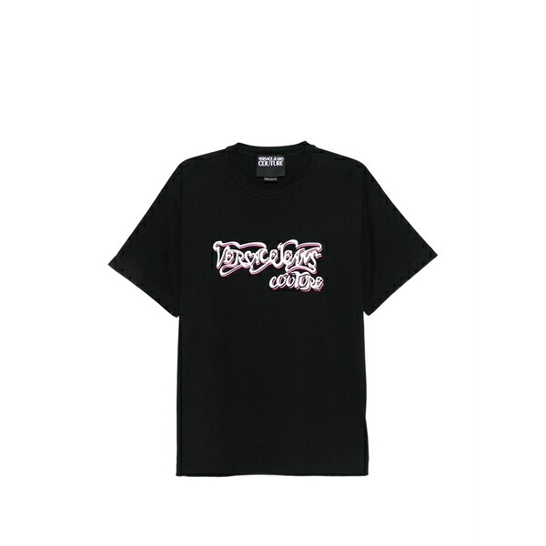 呼びりん探し回る メンズ ティーシャツ トップス Logo-print t-shirt Black トップス-メンズファッション