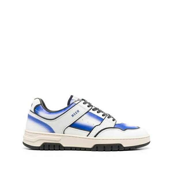 エムエスジイエム メンズ スニーカー シューズ Calf leather sneakers Blue