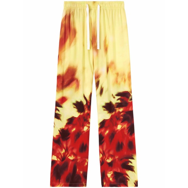 パーム・エンジェルス メンズ カジュアルパンツ ボトムス Abstract-print track pants Yellow｜asty