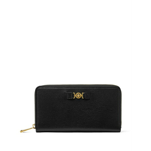 ヴェルサーチ メンズ 金入れ 付属物 Medusa biggie long wallet Black
