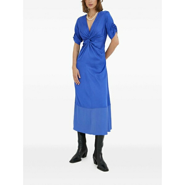 デイ・ビルゲール・エ・ミッケルセン レディース ワンピース トップス Knot-detail maxi dress Blue|asty