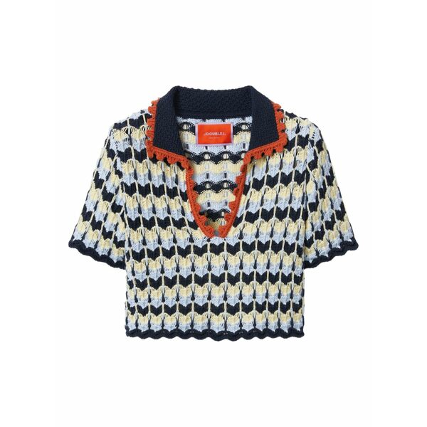 ラ・ダブル・ジェイ レディース スポーツシャツ トップス Perry polo top Blue