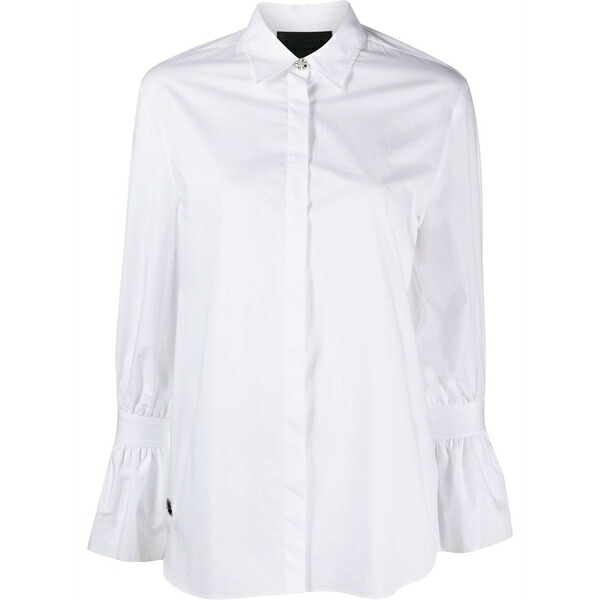 フィリッププレイン レディース シャツ トップス Classic button-up shirt White｜asty